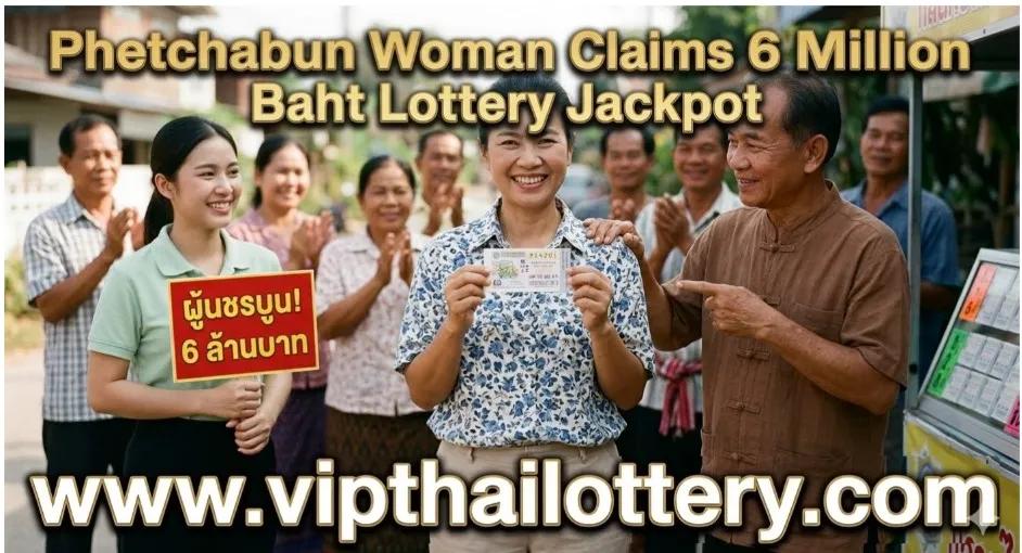 Phetchabun Woman Claims 6 Million Baht Lottery Jackpot